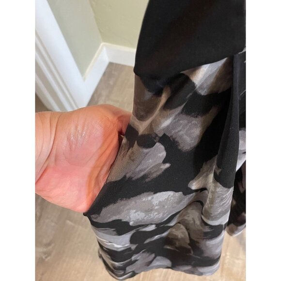 Mossimo Black White Sleeveless Patterned Knee Length Dress Sz M - Picture 6 of 10